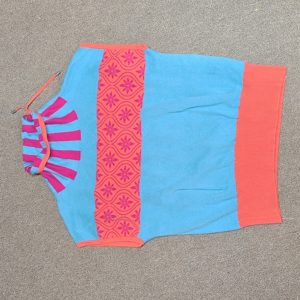 Neve Sleeveless Turtleneck Sweater Wool Cotton Sz L